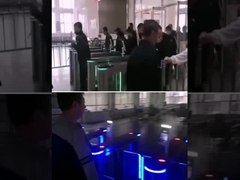 RFIDの読者が付いている歩行者の振動障壁の回転木戸SUS304のステンレス鋼